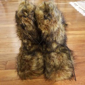 Steve Madden Furry Raccoon Slippers